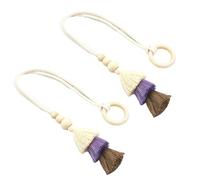 Cotton Fabric Curtain Tiebacks Clip Set Of 2 Window Drapery Holdbacks Ties Easy Installation Decorative Room Accent Easy Installation Curtain Clip Set