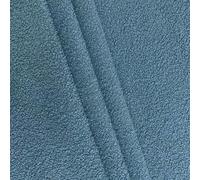 Cotton Fabric Knitted Fleece Fabric 150cm Wide Teddy Velvet Fabric by The Metre,Fluffy Plush DIY Handmade Upholstery Fabric for Doll Throw Cloth Making (Blue)