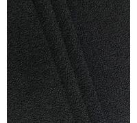 Cotton Fabric Knitted Fleece Fabric 150cm Wide Teddy Velvet Fabric by The Metre,Fluffy Plush DIY Handmade Upholstery Fabric for Doll Throw Cloth Making (Black)