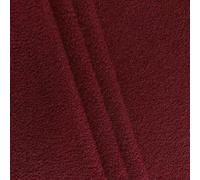 Cotton Fabric Knitted Fleece Fabric 150cm Wide Teddy Velvet Fabric by The Metre,Fluffy Plush DIY Handmade Upholstery Fabric for Doll Throw Cloth Making (Dark Red)