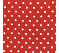 Cotton Fabric Polka Dot 7mm Spotty Spot for Dress Mask Quilting Material 140cm Wide (Red, Per Half Metre)