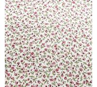 Cotton Fabric - Pretty Pink Ditsy Floral on Cream - Craft Fabric Material Metre
