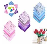 Cotton Fabric Quilting Patchwork Fabric, 21 Pcs 25cm*25cm Square Sewing Craft Fabrics Printed Fabric Bundle No Repeat Design Printed Floral Cotton Fabrics for DIY Scrapbook Craft Making Supplies