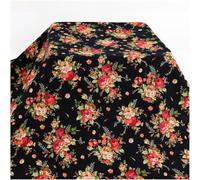 Cotton Fabric Vintage Floral Quilting Fabric by The Metre,145cm Wide DIY Craft Project Costume Home Tablecloth Curtain Upholstery Fabric (Brown)