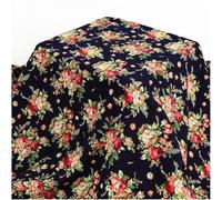 Cotton Fabric Vintage Floral Quilting Fabric by The Metre,145cm Wide DIY Craft Project Costume Home Tablecloth Curtain Upholstery Fabric (Black)