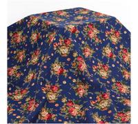 Cotton Fabric Vintage Floral Quilting Fabric by The Metre,145cm Wide DIY Craft Project Costume Home Tablecloth Curtain Upholstery Fabric (Navy)