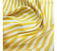 Cotton Fabric - Yellow & White Stripe - Craft Fabric Material Metre