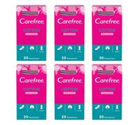 Cotton Feel Fresh Scent Regular Panty Liners, 6 Count, 20 Each (120 Total), Breathable Pantyliners