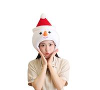 Cotton Filled Snowman Christmas Caps Comfortable Headgear For Family Holiday Celebrations Unisex Cotton Stuffed Hat Santa Costume Accessory