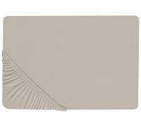 Fitted Sheet JANBU Cotton 140 x 200 cm Taupe