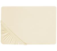 Fitted Sheet JANBU Cotton 160 x 200 cm Yellow