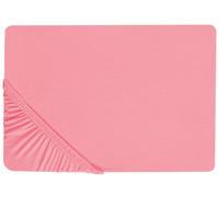 Cotton Fitted Sheet 160 x 200 cm Coral JANBU