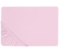 Fitted Sheet JANBU Cotton 180 x 200 cm Pastel Pink
