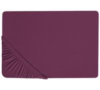 Cotton Fitted Sheet 90 x 200 cm Burgundy JANBU