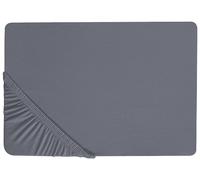 Fitted Sheet JANBU Cotton 90 x 200 cm Dark Grey