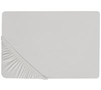 Fitted Sheet JANBU Cotton 90 x 200 cm Light Grey