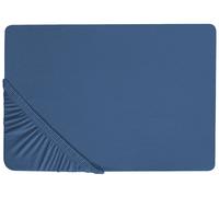 Fitted Sheet JANBU Cotton 90 x 200 cm Navy Blue