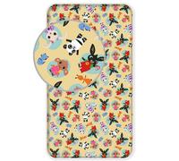 Cotton Fitted Sheet Bing Bunny Mustard Single