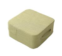 Cotton Floor Cushion Pad - Linen Sitting Mat, Portable Ground Seat, Thick Yoga Pillow | Meditation Room Relaxation Support, Lightweight Travel Cushion with Handle for Easy Carry Transport