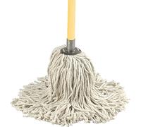 Cotton Floor Mops with Super Absorbent Cotton, 120cm Wooden Handle and Extra Mop Head Refill (PY20 PS, 1 Extra Head)