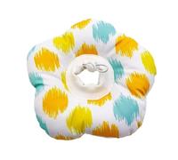 Cotton Flower Cat Cone Collars Pet Cat Antibite Small Dog Recovery Collars Kitten Elizabethan Collar Protective Neck Ring(WHITE,L)