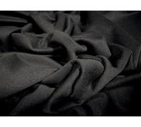 Cotton French Terry Loopback Sweatshirt Jersey Fabric, per metre - Plain - Black