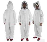 Cotton Full Body Beekeeping Clothing Veil Hood Hat Clothes Jaket Protective Beekeeping Suit Beekeepers Bee Suit Equipment (L)