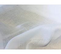 Cotton Gauze 100% Muslin Fabric Voile Curtains Fine Cheese Cloth - Linen Look, Event Decoration, Wedding Textile - 280cm Extra Wide - White (5 Metres)