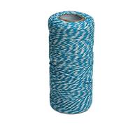 Cotton Gift Twine 100M Cotton Rope Packing String Bakers Twine DIY Art Craft Gift Wrapping String, Sky Blue and White