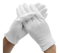 Cotton Gloves, 12 Pairs, Solid Color, Soft Breathable -Wicking Fabric, Gentle on Skin, Suitable for Housework Hotel Restaurant, Keep Hands Moisturized After Cream Application
