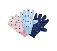 Cotton Grip Triple Pack Bees Gardening Gloves - M8