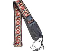 Cotton Guitar Strap.Red Flower