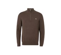 Cotton half-zip top Gant Classic Marron M