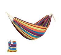 Cotton Hammock for Garden, Terraces, Travel, Camping Hammock for 2 People Outdoor with Carry Bag Included (Weight up to 150 kg - Measures 150 x 180 cm)
