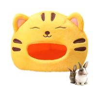Cotton Hamster Bed Hamster Warm Bed Tiger Pattern Guinea Pig Cave Cotton Hamster Nest Comfortable Stable Cotton Bed for Cage Terrarium Space Decor
