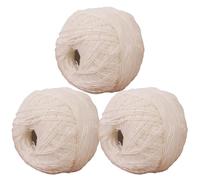 Cotton Hand Knitting Yarn 50g x 3 Rolls Cotton Crochet Yarn Soft Fine Knitting Yarn for Knitting Shawl Scarf Sweater Hat Craft Projects