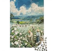 Cotton Harvest Scene Jigsaw Puzzles for Adults Interesting Puzzles 1000 Jigsaws Educational Games for Adults Gifts 52x38cm/1000pcs