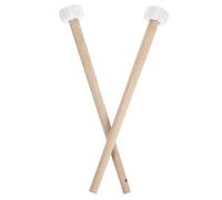 Cotton Head Wooden Gong Mallets 2pcs for Small Gong Playing | Cotton Linen Felt Head, Wood Handle, Set, Smooth Finish for Parades and Celebrations