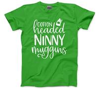 Cotton Headed Ninny Muggins - Funny Christmas Movie Elf Buddy - Mens and Youth Unisex T-Shirt - Christmas Xmas Day Outfit 12-13 Years Green