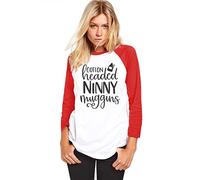 Cotton Headed Ninny Muggins - Funny Christmas Movie Elf Buddy - Womens Baseball Top - Christmas Xmas Day Outfit XL White/red
