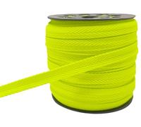 Cotton Herringbone Twill Tape 3/8 inch-50Yards Neon Yellow Decorative Polyester Webbing Straps Bias Tape Fabric Trim Ribbon for Sewing,Binding, Clothes,Hanging Loops,Handmade Projects & DIY Crafts