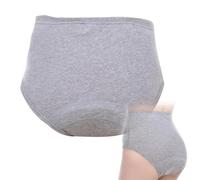 Cotton Incontinence Care Pants Underwear Women Washable Reusable Period Absorbent Pads Leak-Proof Dry and Secure with Odor ControlGrey,L