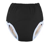 Cotton Incontinence Pants for Adults,Waterproof Leakproof Panties Adjustable Reusable Incontinence Underwears with Snaps Adult Cloth Diapers for Incontinence,Elderly and Disabled(Black,X-Large)