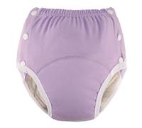 Cotton Incontinence Pants for Adults,Waterproof Leakproof Panties Adjustable Reusable Incontinence Underwears with Snaps Adult Cloth Diapers for Incontinence,Elderly and Disabled(Purple,Large)