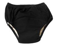 Cotton Incontinence Underwear Soft Leakproof Knickers Pants Panties for Elderly Men Women Period Briefs Adult Reusable Cloth Diapers (Color : Black, Size : L/Large)