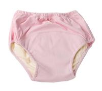 Cotton Incontinence Underwear Soft Leakproof Knickers Pants Panties for Elderly Men Women Period Briefs Adult Reusable Cloth Diapers (Color : Pink, Size : XXL/XX-Large)