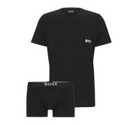 Cotton Intimate Set with T-Shirt and Boxer, male, Hugo, Lingerie sets, Black, 2XL, Underwear 2XL