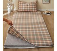 Cotton Japanese Futon Mattress Pad Cover,Futon Floor Mattress Cover with Zipper Queen Size,Mattress Protector for Dormitory(H,70x78.8in/180x200cm)