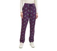 Cotton Joggers with Dinosaur Animal Print by Compania Fantastica Purple