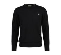 GANT Mens Cotton Crew Neck Sweater - Black 005 - M
